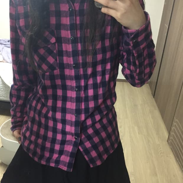 빈티지 체크 셔츠