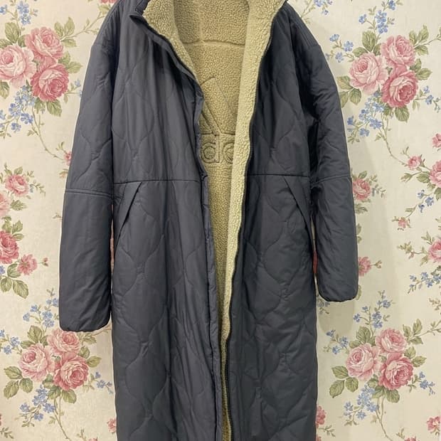 아디다스 양면 플리스 롱 패딩 M 공용