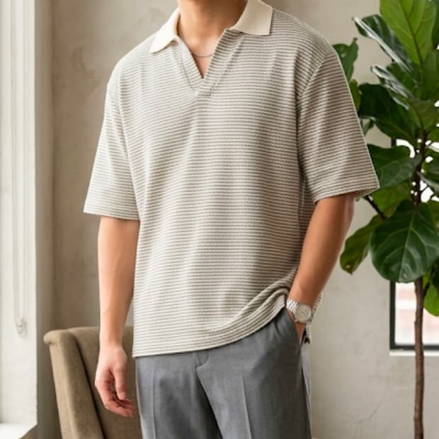 솔리드옴므 카라 니트 52