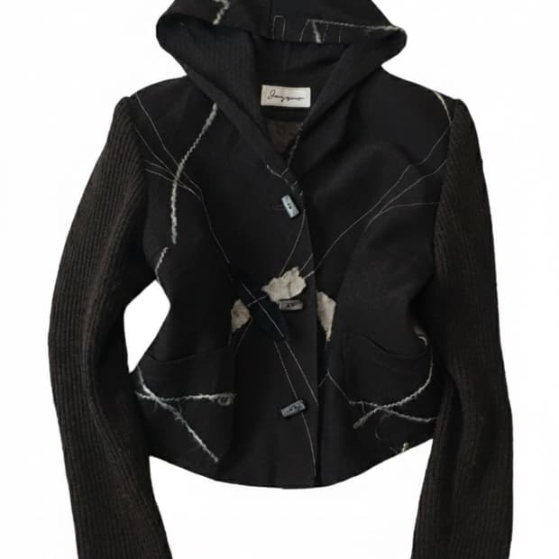 제니 가르송 스티치 패치워크  후드 재킷 / 아카이브 빈티지