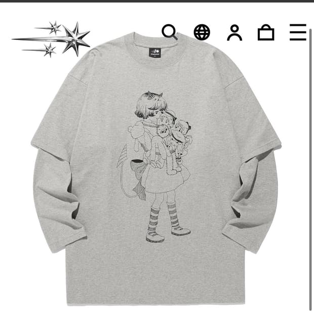 나이스고스트클럽 LAYERED BIG BIG TEE 티셔츠