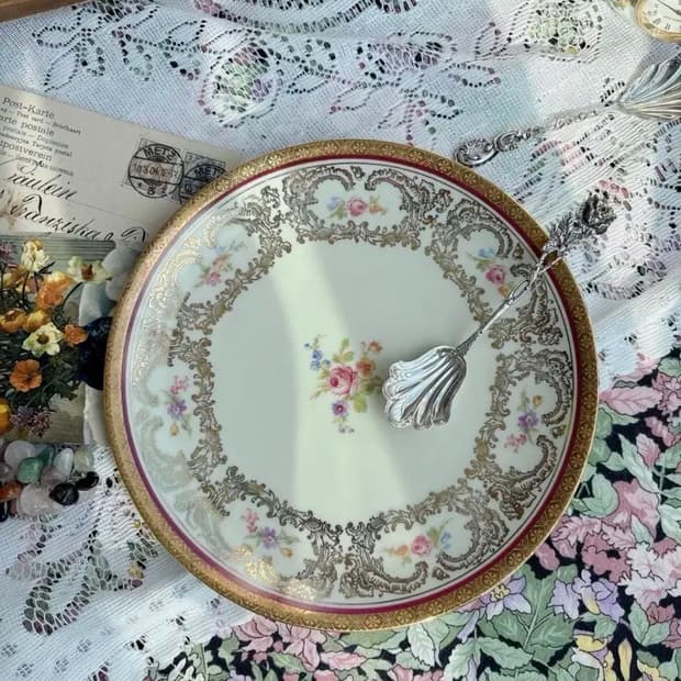 독일 빈티지 젤트만바이덴 헤비골드 샐럿접시