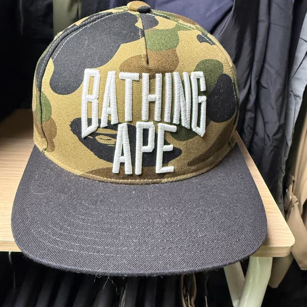 베이프 bape x rsvp 콜라보 카모 캡