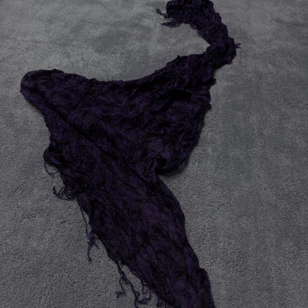 Vintage V-kei,punk Dark purple scarft