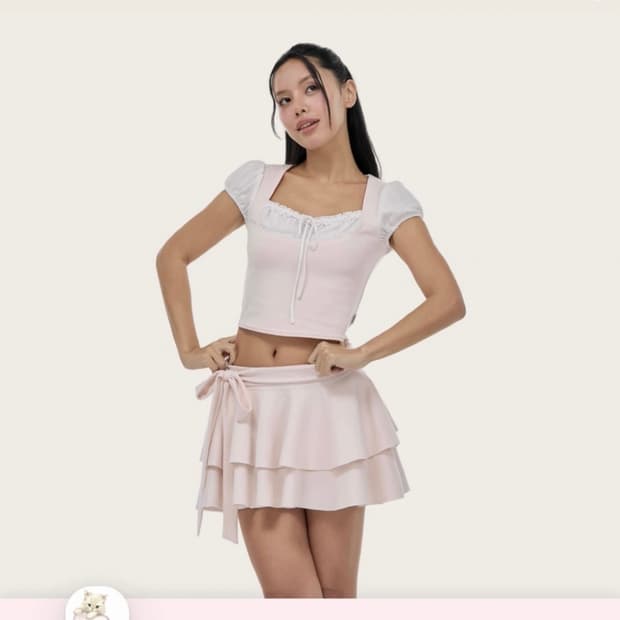 Romance layered top, Pink