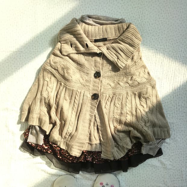 JPN/ 케이프 베이지케이프 사와코케이프 모리걸케이프 모리룩케이프