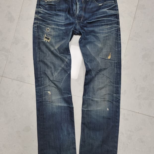 디젤 데미지드 데님 청바지 W28 L32 상태극상
