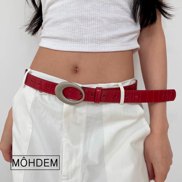 [Unisex] 원버클 크로커다일 벨트