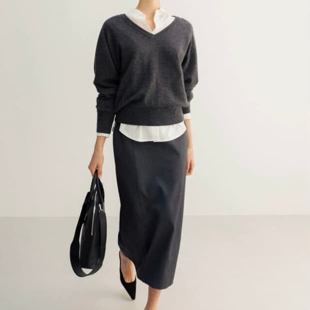 시에 젠느 벨트 스커트 새상품