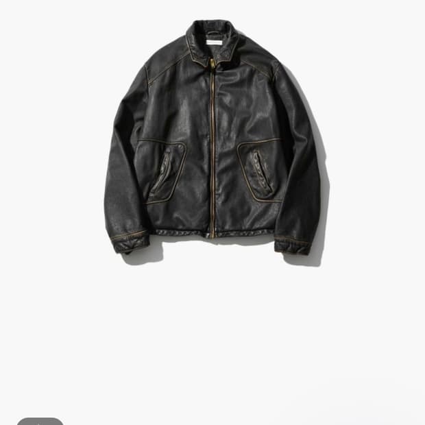 [구매] 1,2사이즈 / 오토매틱포더피플 파이핑 레더자켓 mk2 블랙