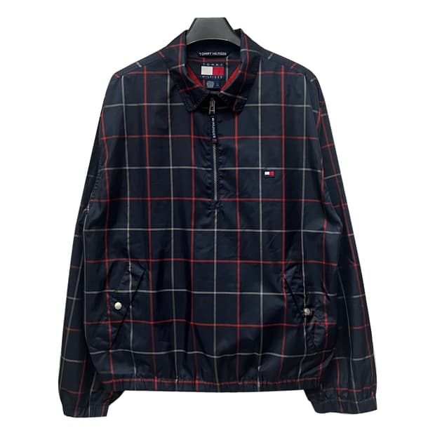 90s 타미힐피거 하프집업 해링턴 풀오버 바람막이 자켓 해외 L