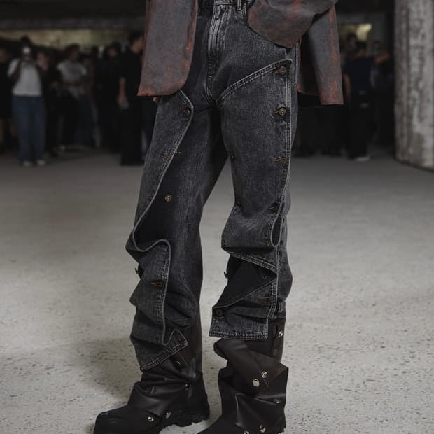 Y/PROJECT 에버그린 스냅 오프 데님 팬츠