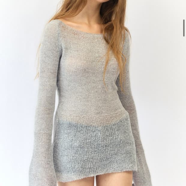 익스파이어드걸즈 Flare Line Mohair Knit