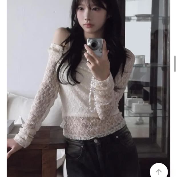 모디무드 레이스 오프 셔링 티셔츠