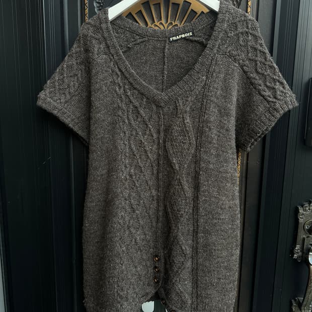 frapbois 단추 니트 반팔