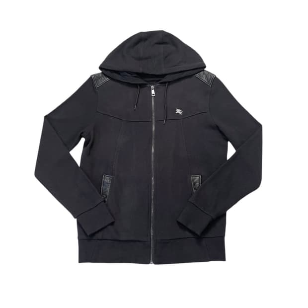 버버리 블랙라벨 가죽패치 집업