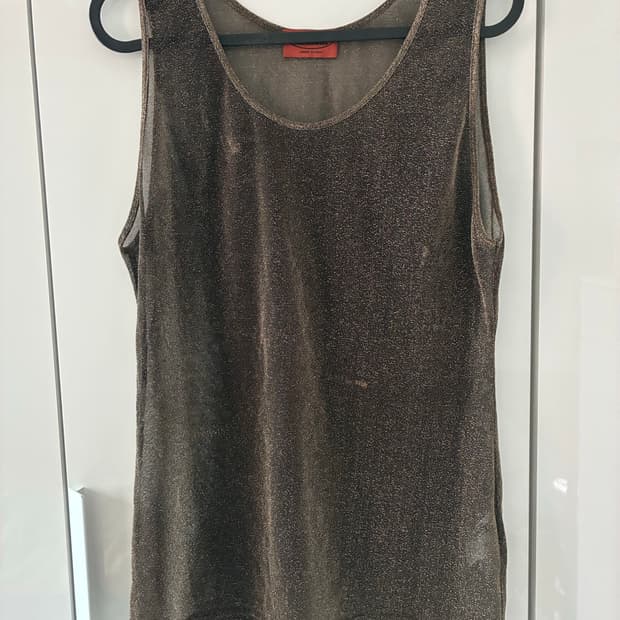 [MISSONI] 미쏘니 골드 민소매 탑 