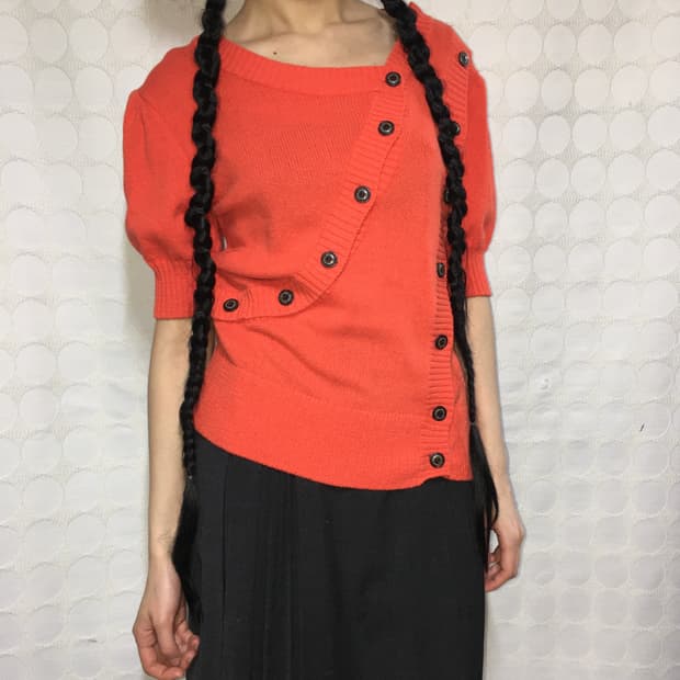 비비안 웨스트우드 레드 니트 반팔