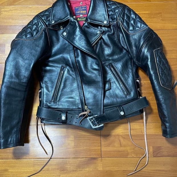 플랫헤드 더블라이더 레더자켓 40