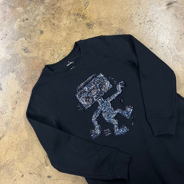 [정품] 코치 x 키스해링 블랙 맨투맨 티셔츠 b12