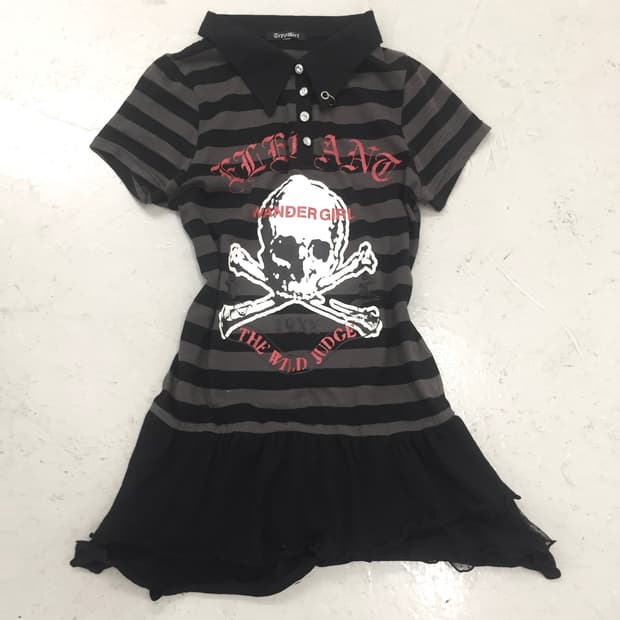 Punk detail pk pierced one-piece 