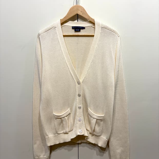 폴로 랄프로렌 아이보리 니트 가디건