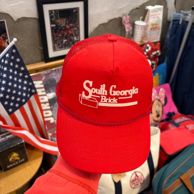 90s USA 빈티지 사우스조지아 트러커 매쉬 볼캡 모자 