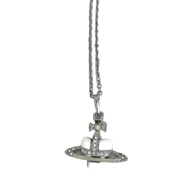 비비안웨스트우드 디아망떼 화이트 하트 목걸이