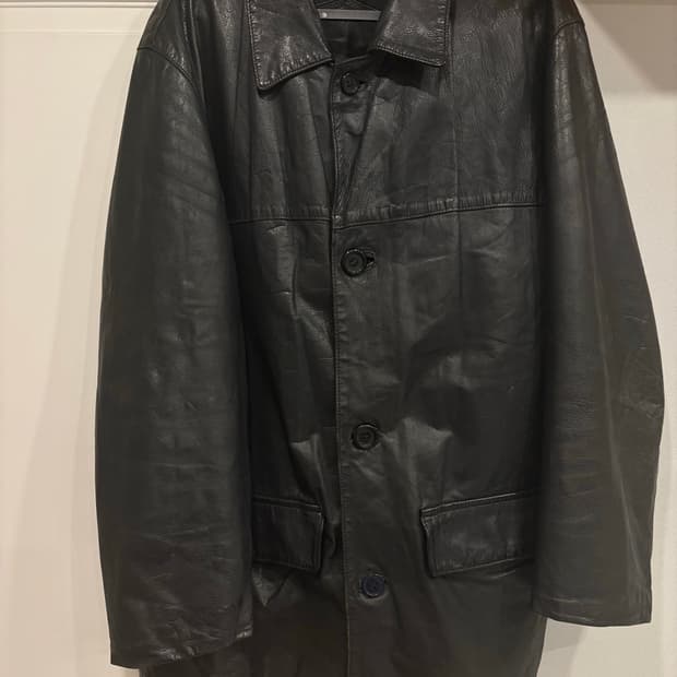 [M] 90년대 빈티지 burberrys 버버리 레더 자켓 카코트