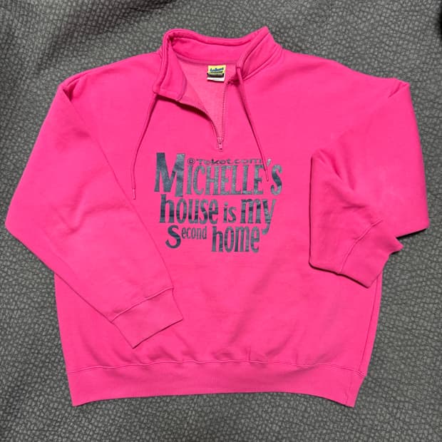 테켓 세컨드홈 하프집업 핑크 M