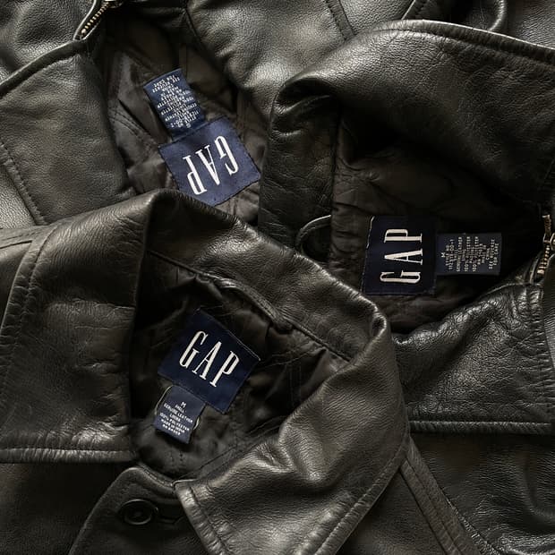 90s Old GAP Leather Jacket