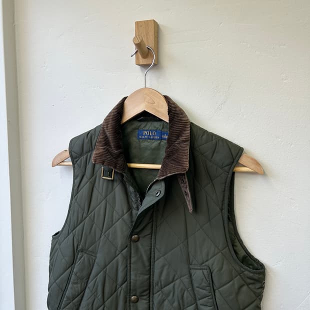 폴로 랄프로렌 카키 조끼 패딩