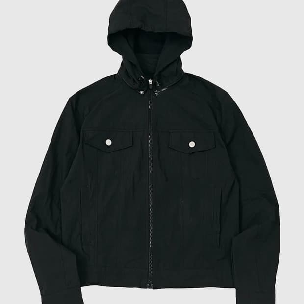 바스틱 리무버블 후드 트러커 자켓 블랙