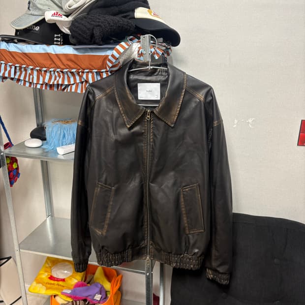 빈티지워싱레더자켓