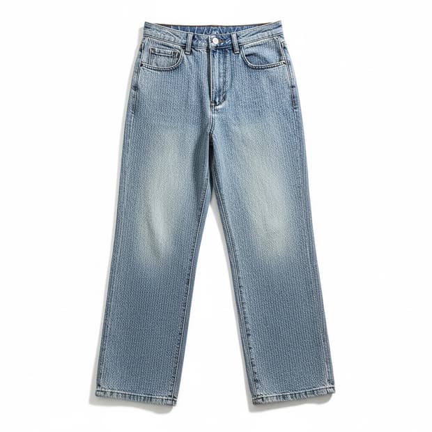 noirer 노이어 와플 와이드 데님 팬츠 36