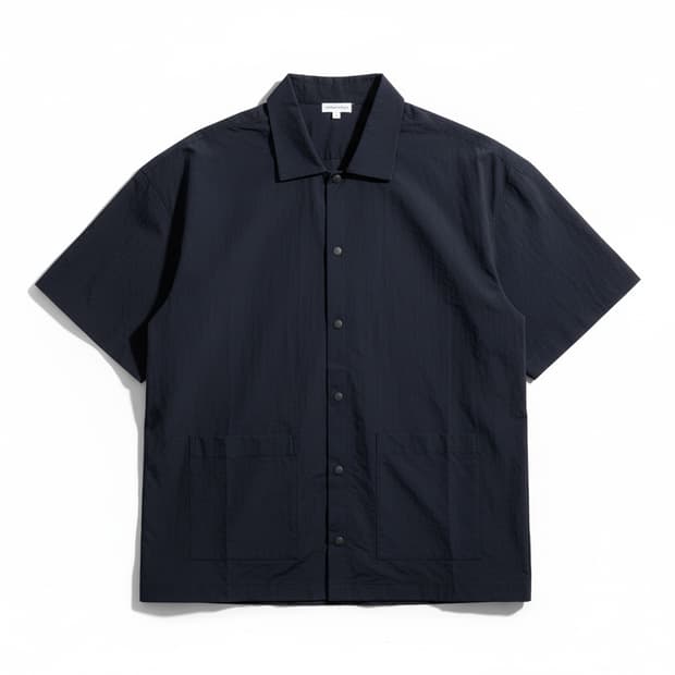 에이카화이트 네이비 반팔 셔츠 3