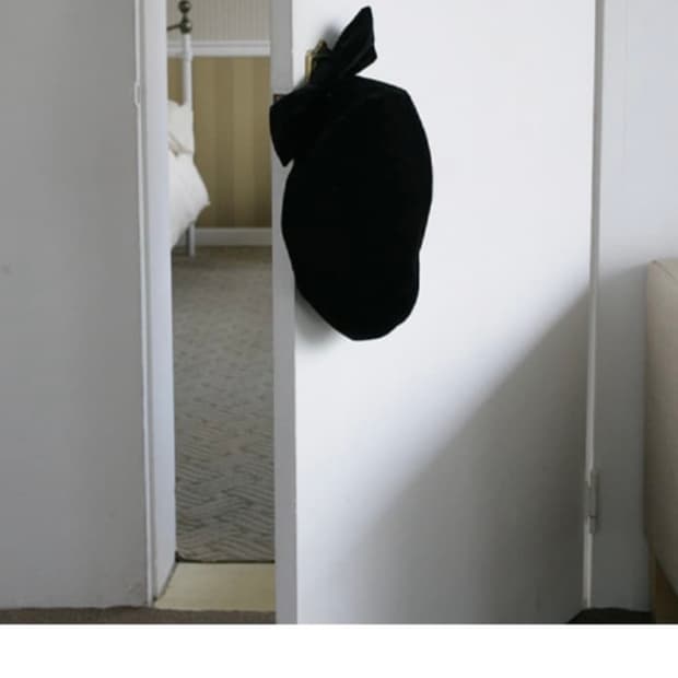 프레클 베레모 리본 big velvet bow beret