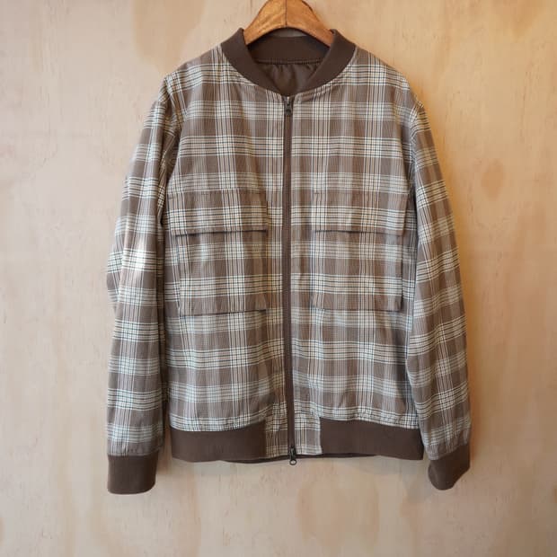 THE SHOP TK 체크 집업 자켓 (L)