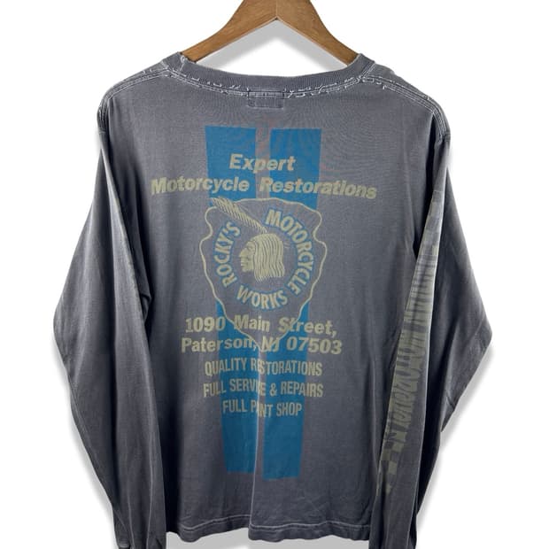 인디언 모터사이클 워싱 데미지드 롱슬리브1956