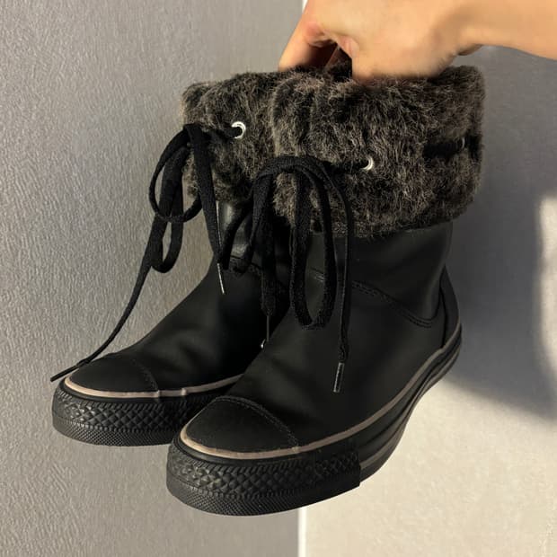 컨버스 레더 퍼 척테일러 하이