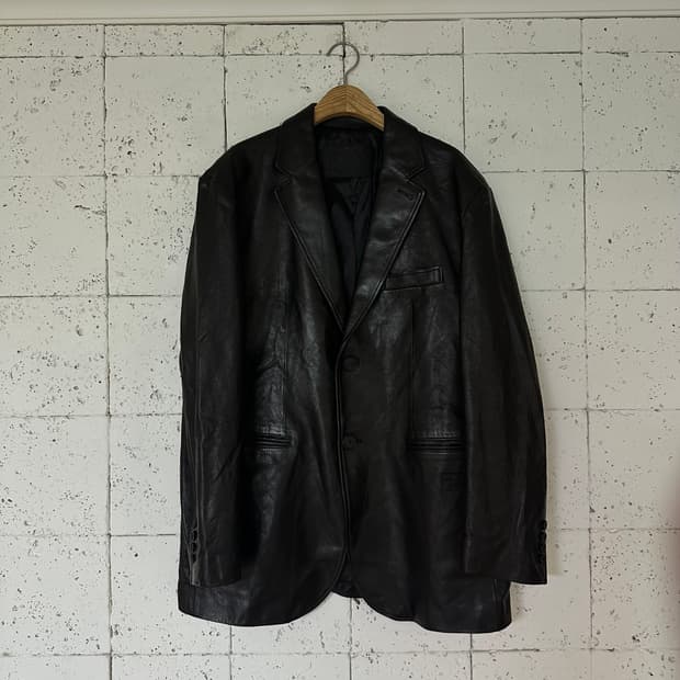 50 느와르 라르메스 양가죽 블레이저 블랙