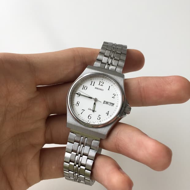 80s seiko chronos arabic index quatz