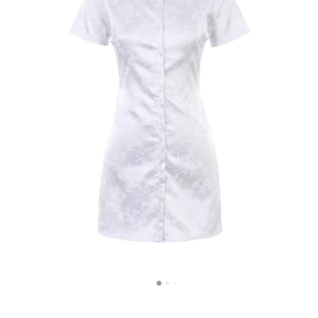 wsc아카이브 자카드 원피스 화이트