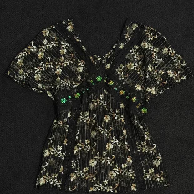 빈티지 오리엔탈 페어리 블라우스