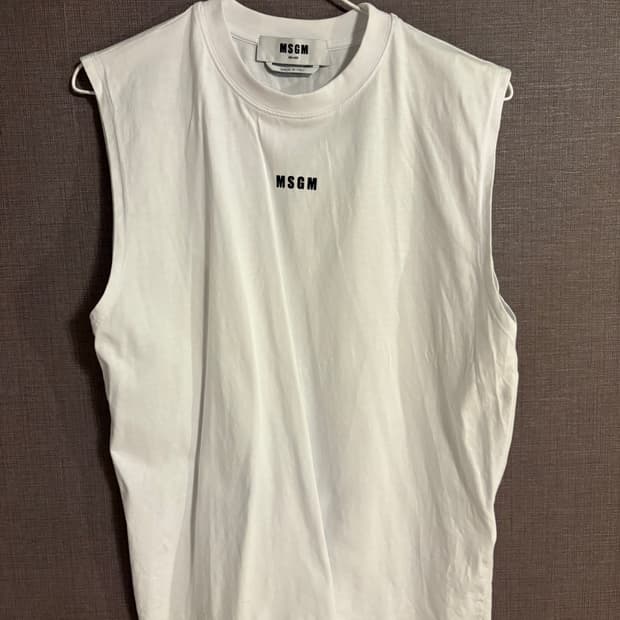 MSGM의 화이트 민소매 티셔츠