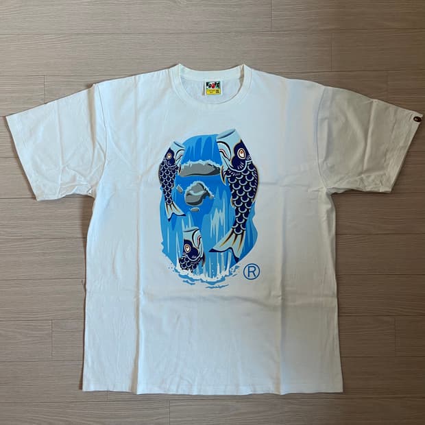 베이프 Koinobori Waterfall Ape Head 티셔츠 2XL