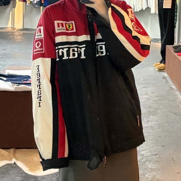 페라리 올드스쿨 레이싱 점퍼 F1