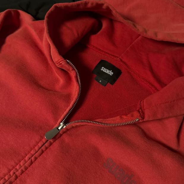 스웨이드 후드집업 새상품