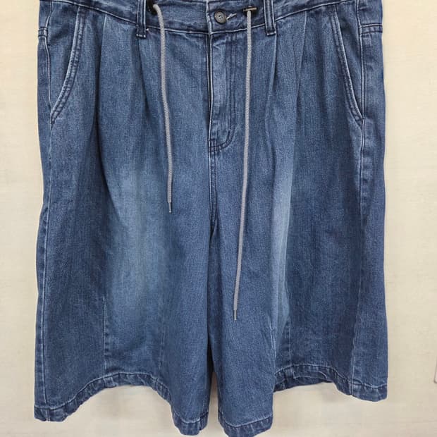파머스마켓 벌룬 와이드 버뮤다 데님반바지 대략 34 xl