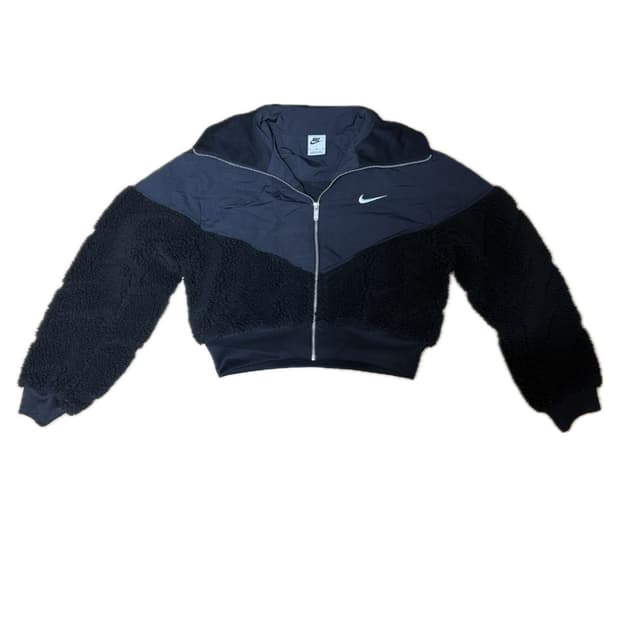 나이키 블랙 쉐르파 플리스 집업 자켓
